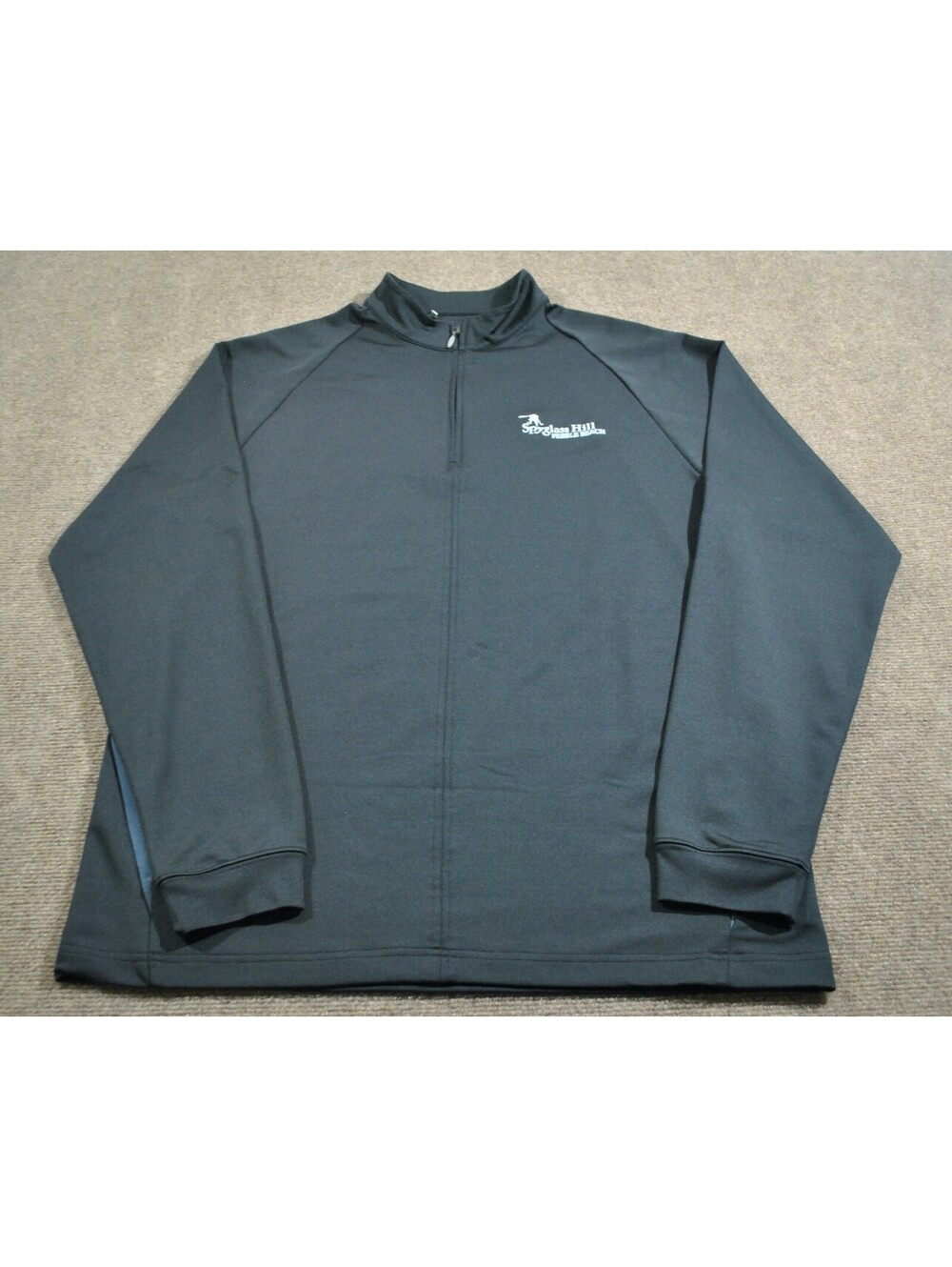 Spyglass Hill Pebble Beach Golf Course Country Club Black Gray Jacket Zip Large